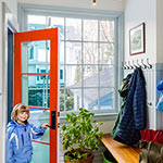 Residence Mudroom Entrance, Belmont, MA -  Aurora Custom Builders