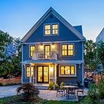 Dusk Exterior, Cambridge, MA - Architect: LaFreniere Architects